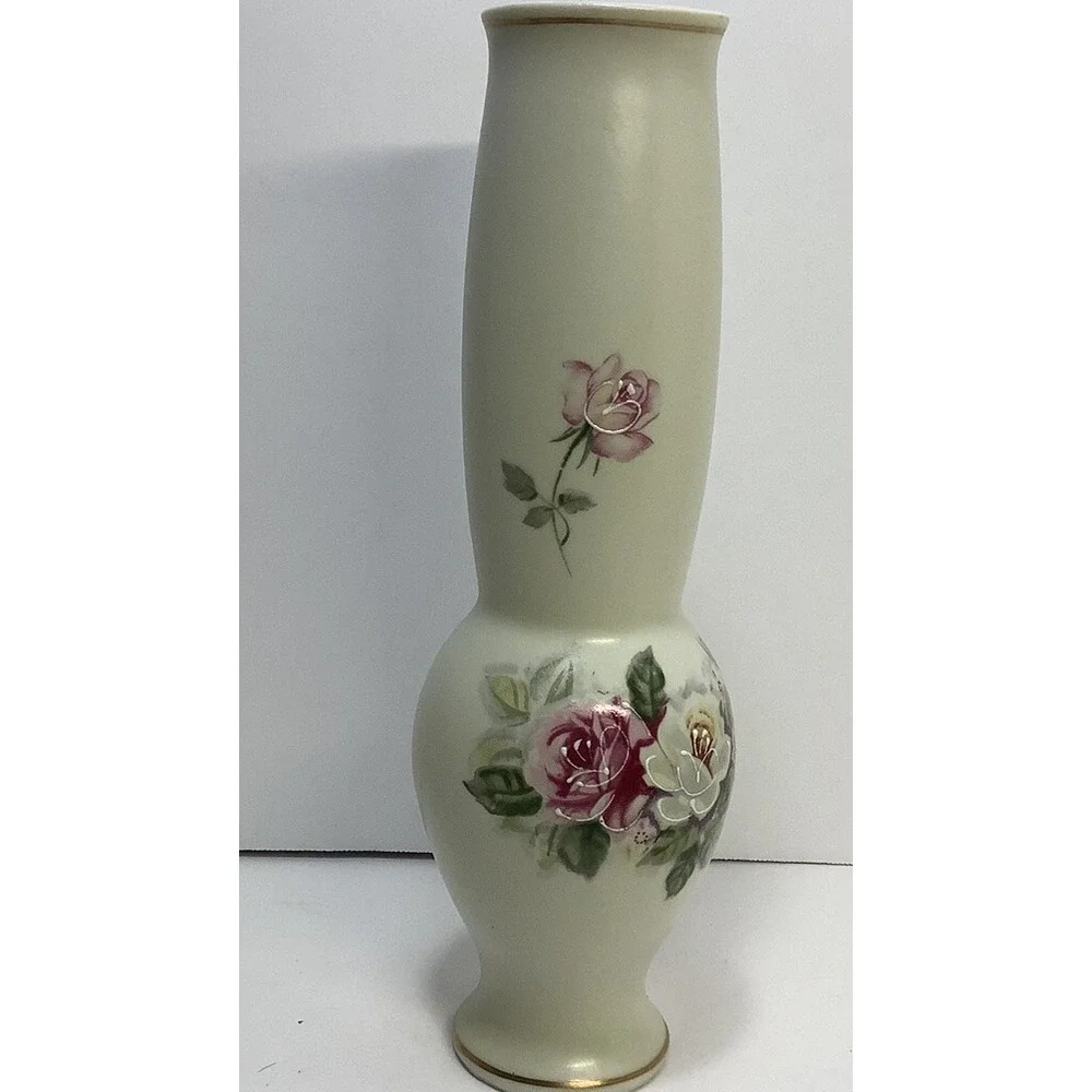 Vintage Norleans Slim‎ Floral Vase Japan Roses